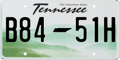 TN license plate B8451H