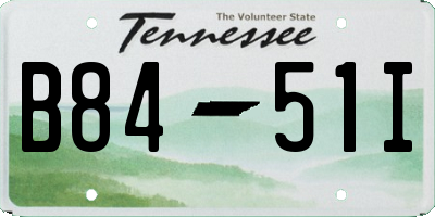 TN license plate B8451I
