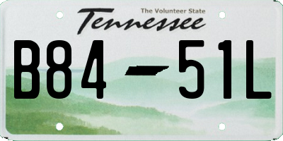 TN license plate B8451L
