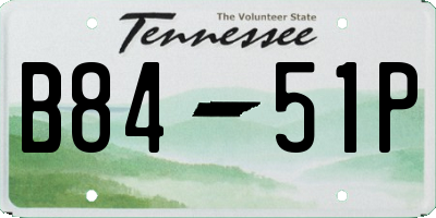 TN license plate B8451P