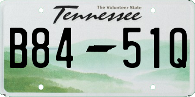 TN license plate B8451Q