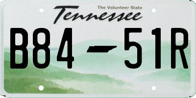 TN license plate B8451R