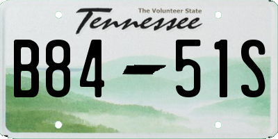 TN license plate B8451S