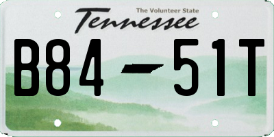 TN license plate B8451T