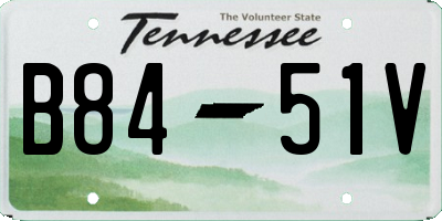 TN license plate B8451V