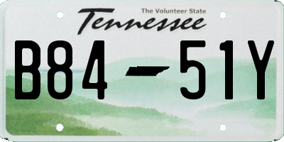 TN license plate B8451Y