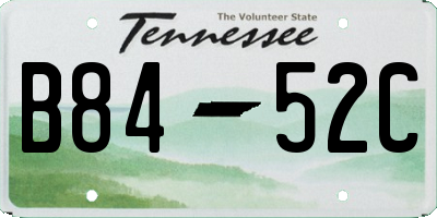 TN license plate B8452C