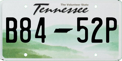 TN license plate B8452P