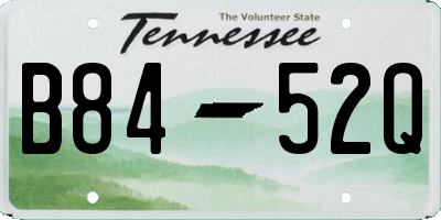 TN license plate B8452Q