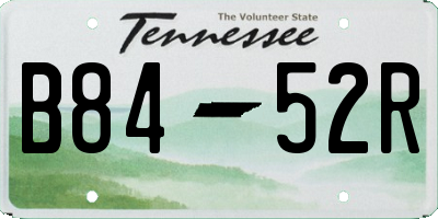 TN license plate B8452R