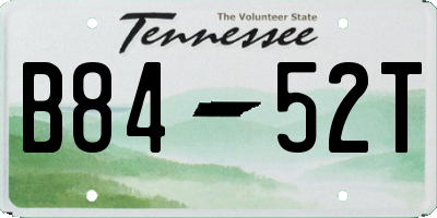 TN license plate B8452T