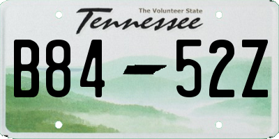TN license plate B8452Z