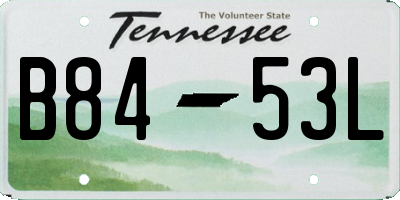 TN license plate B8453L