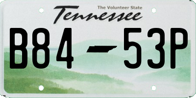 TN license plate B8453P