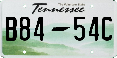 TN license plate B8454C