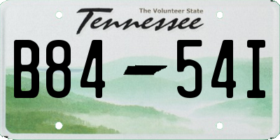 TN license plate B8454I