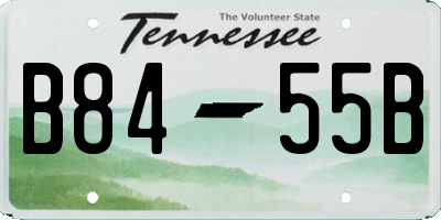 TN license plate B8455B