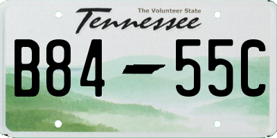 TN license plate B8455C