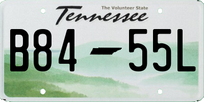TN license plate B8455L