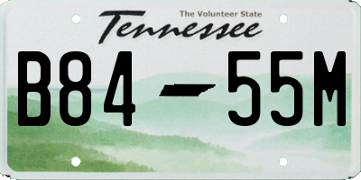 TN license plate B8455M