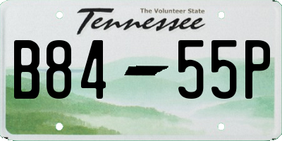 TN license plate B8455P