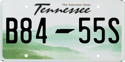 TN license plate B8455S