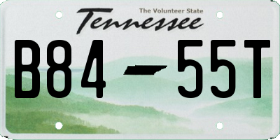 TN license plate B8455T