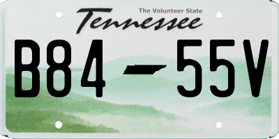 TN license plate B8455V