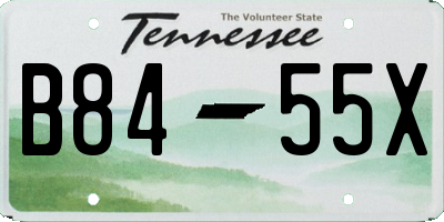 TN license plate B8455X