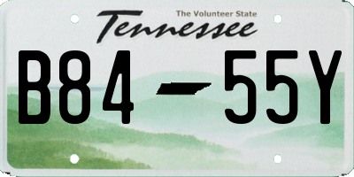 TN license plate B8455Y