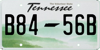TN license plate B8456B