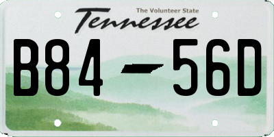 TN license plate B8456D