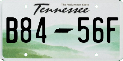 TN license plate B8456F