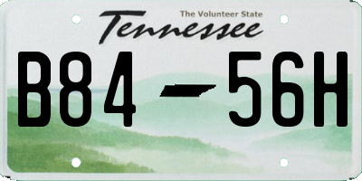 TN license plate B8456H
