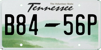 TN license plate B8456P