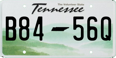 TN license plate B8456Q