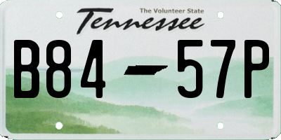 TN license plate B8457P