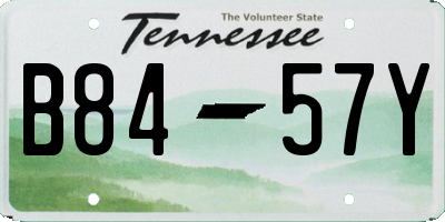 TN license plate B8457Y