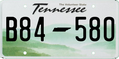 TN license plate B8458O