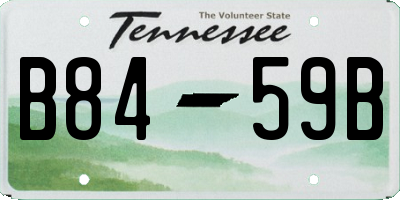 TN license plate B8459B