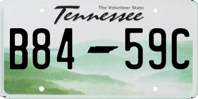 TN license plate B8459C