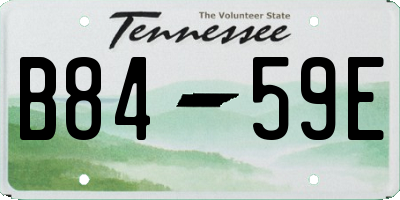 TN license plate B8459E