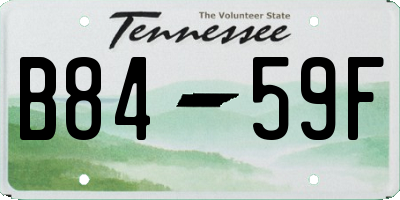 TN license plate B8459F