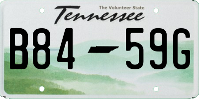 TN license plate B8459G