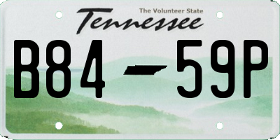 TN license plate B8459P
