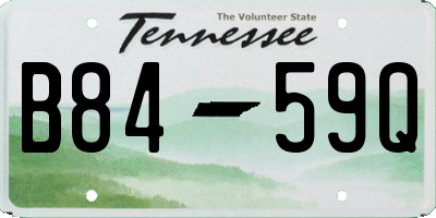 TN license plate B8459Q