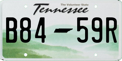 TN license plate B8459R
