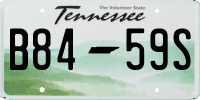 TN license plate B8459S