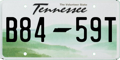 TN license plate B8459T