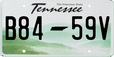 TN license plate B8459V